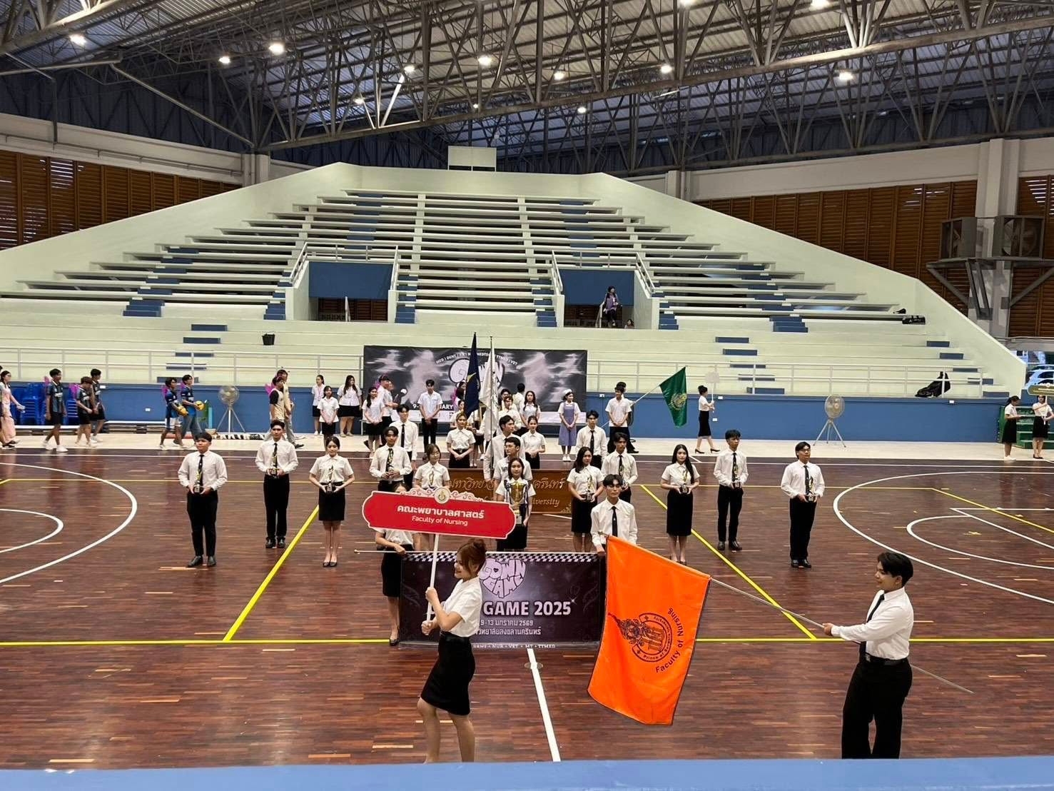 คณะพยาบาลศาสตร์ ร่วมเป็นเกียรติในพิธีเปิดโครงการแข่งขันกีฬากลุ่มคณะวิทยาศาสตร์สุขภาพ “Gown Game” ครั้งที่ 2 ประจำปีการศึกษา 2568 